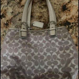 Authentic Silver Coach Bag